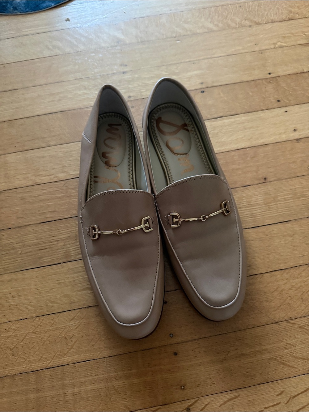 Sam Edelman Taupe Leather Bit Loafers size 8